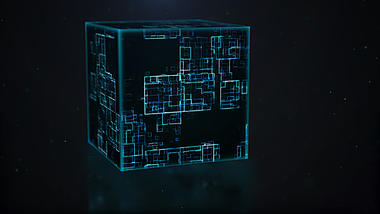 科技感三维方块简约LOGO片头片尾演绎视频的预览图