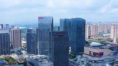 4k航拍香港置地写字楼重庆商务金融CBD建筑群视频的预览图