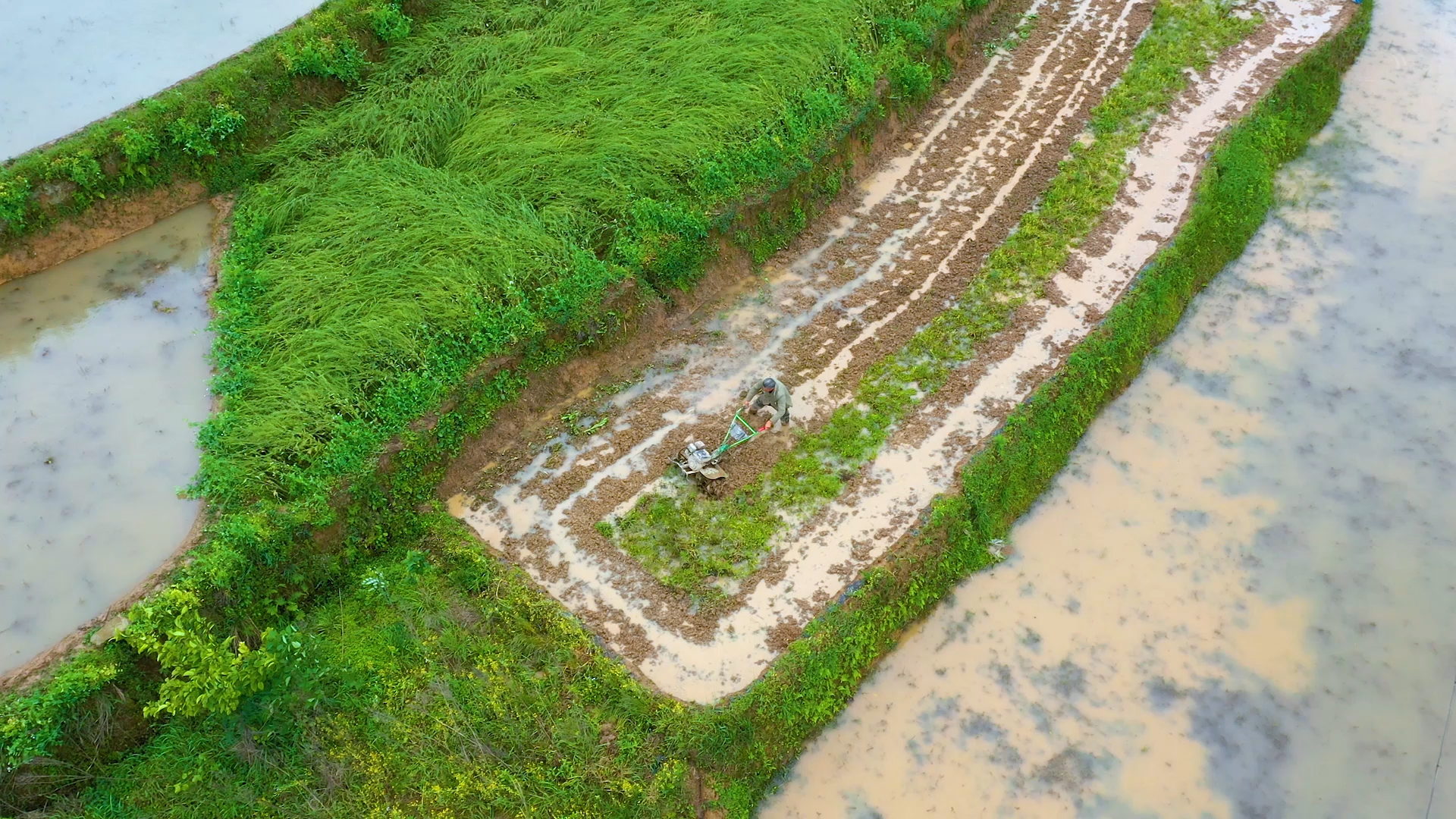 4K航拍农民春耕犁地农村农业素材视频的预览图