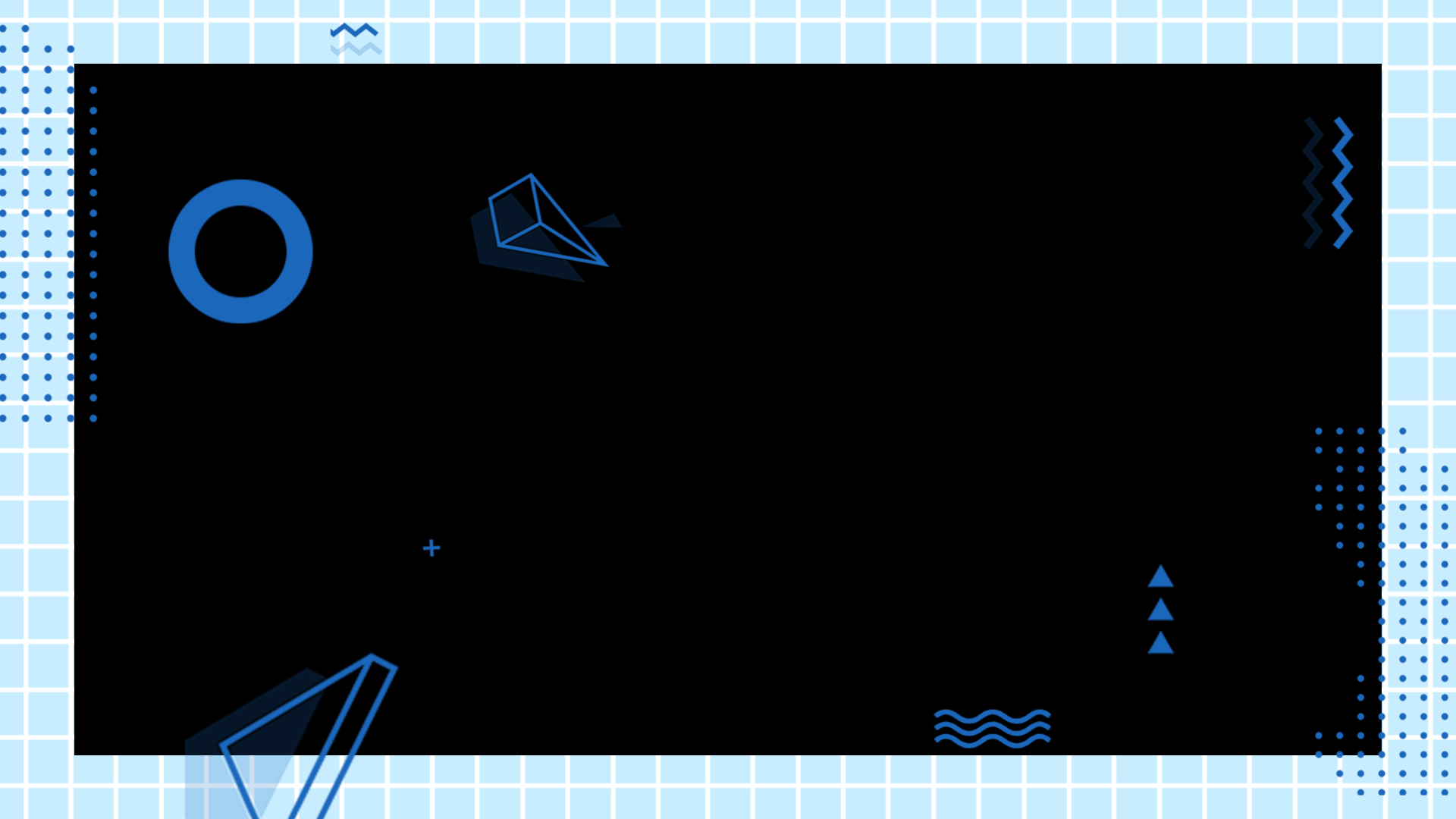 几何图形动态孟菲斯蓝色视频动态边框mov带通道视频的预览图