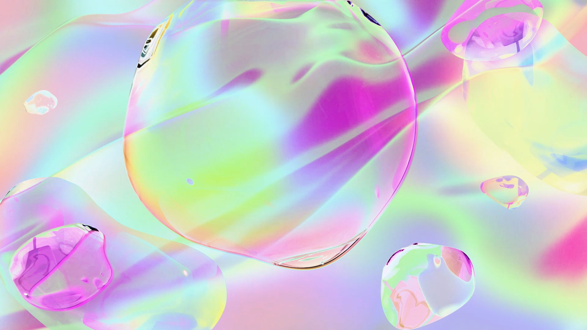 原创酸性镭射气泡彩色创意动态背景AE模板视频的预览图