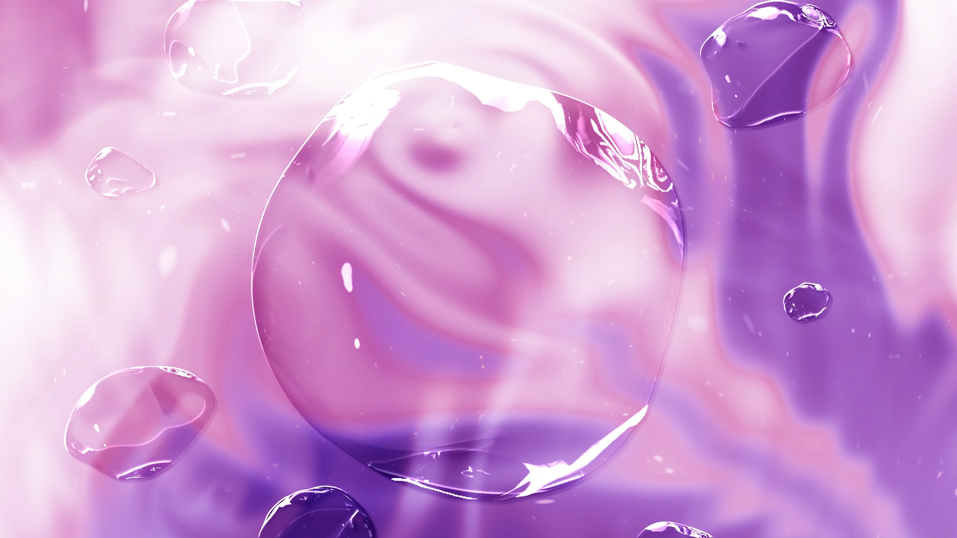 原创酸性风创意炫彩水泡紫色渐变背景AE模板视频的预览图