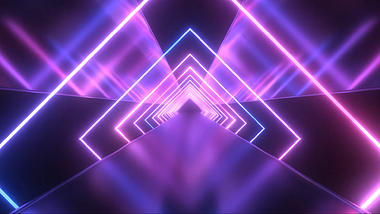 4k大气霓虹灯紫色穿越隧道舞台视频LED动态背景视频的预览图