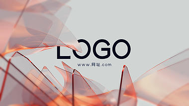 简洁彩色玻璃企业简约LOGO片头演绎片尾视频的预览图