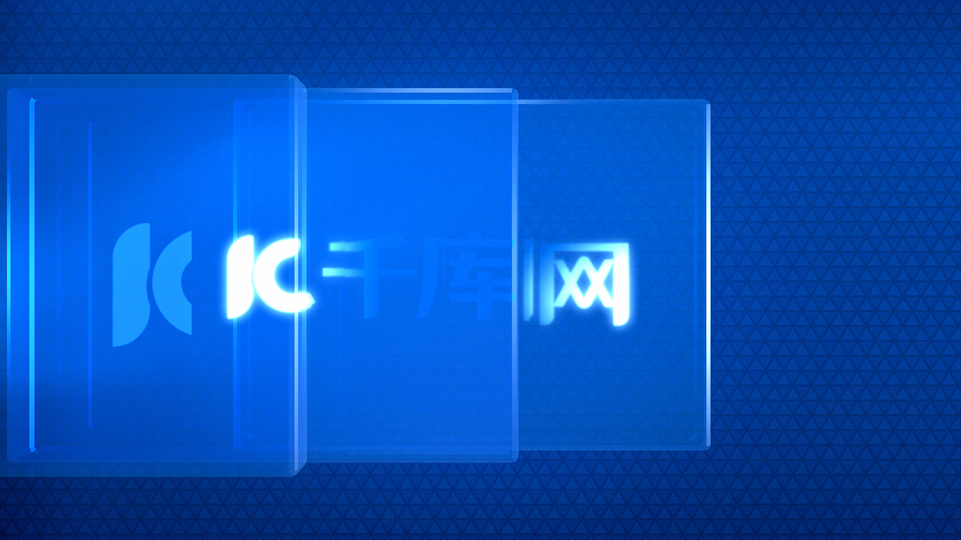 蓝色玻璃光效科技LOGO片头演绎片尾视频ae模板视频的预览图