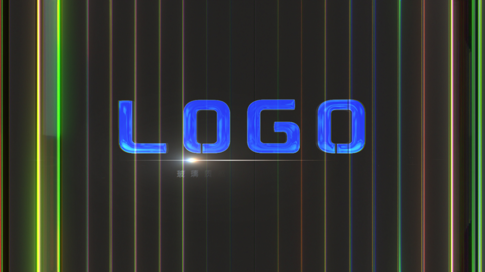 彩色玻璃质感光效LOGO片头演绎片尾视频的预览图
