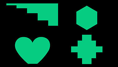 绿色扁平MG动画视频遮罩转场AE模板视频的预览图