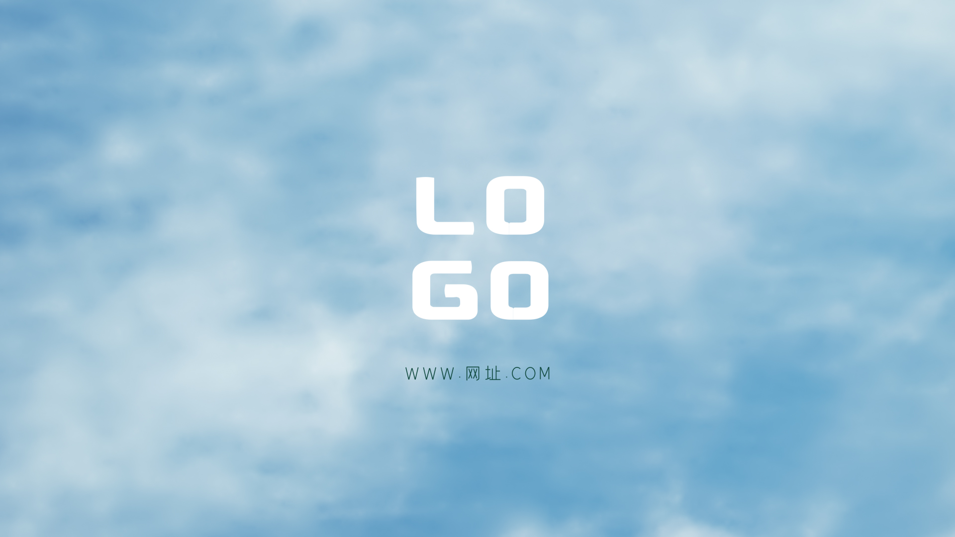 蓝天白云水滴简约LOGO片头演绎片尾视频的预览图