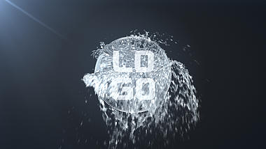水流过玻璃球简约LOGO片头演绎片尾视频的预览图
