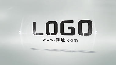 简约光效旋转汇聚企业公司简约LOGO片头演绎片尾视频的预览图
