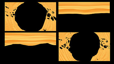 黄色扁平MG动画转场AE模板视频的预览图