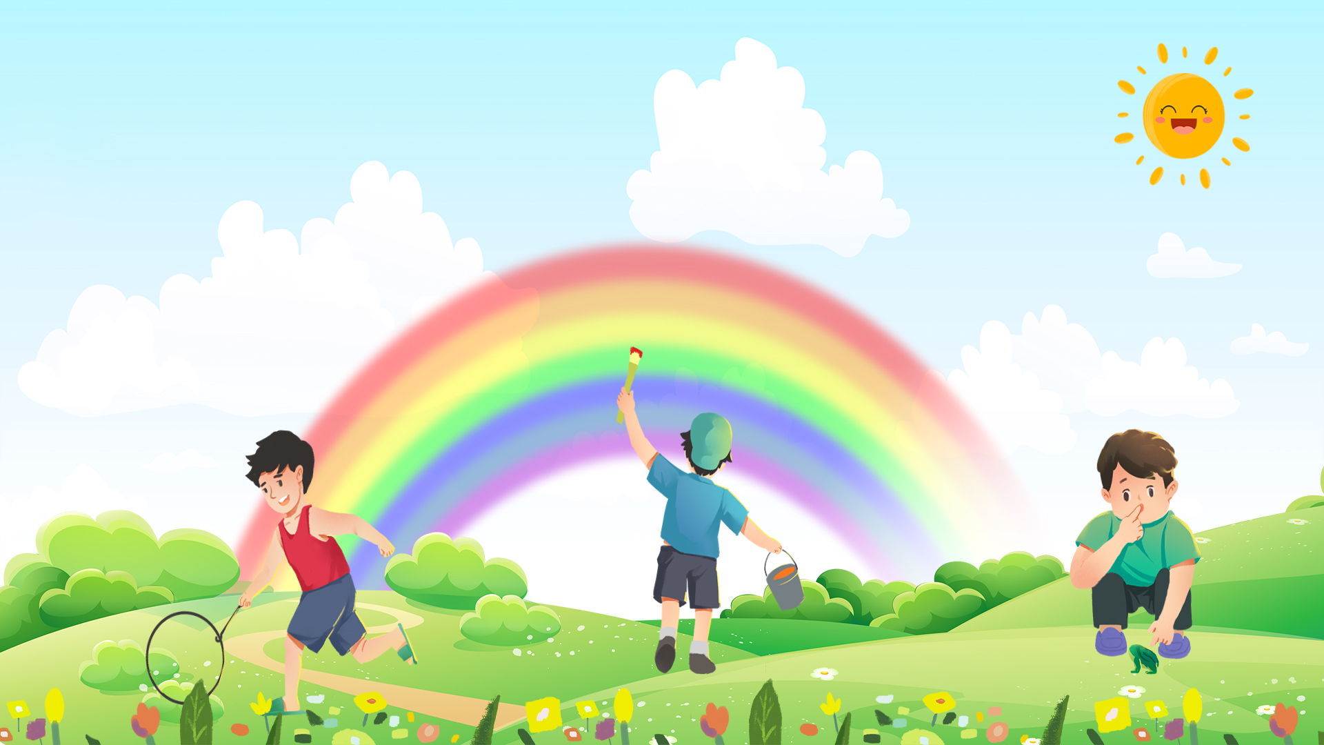 原创六一儿童节卡通动画动态背景视频AE模板视频的预览图