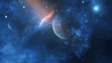 星球宇宙星空梦幻蓝色背景视频模板视频的预览图