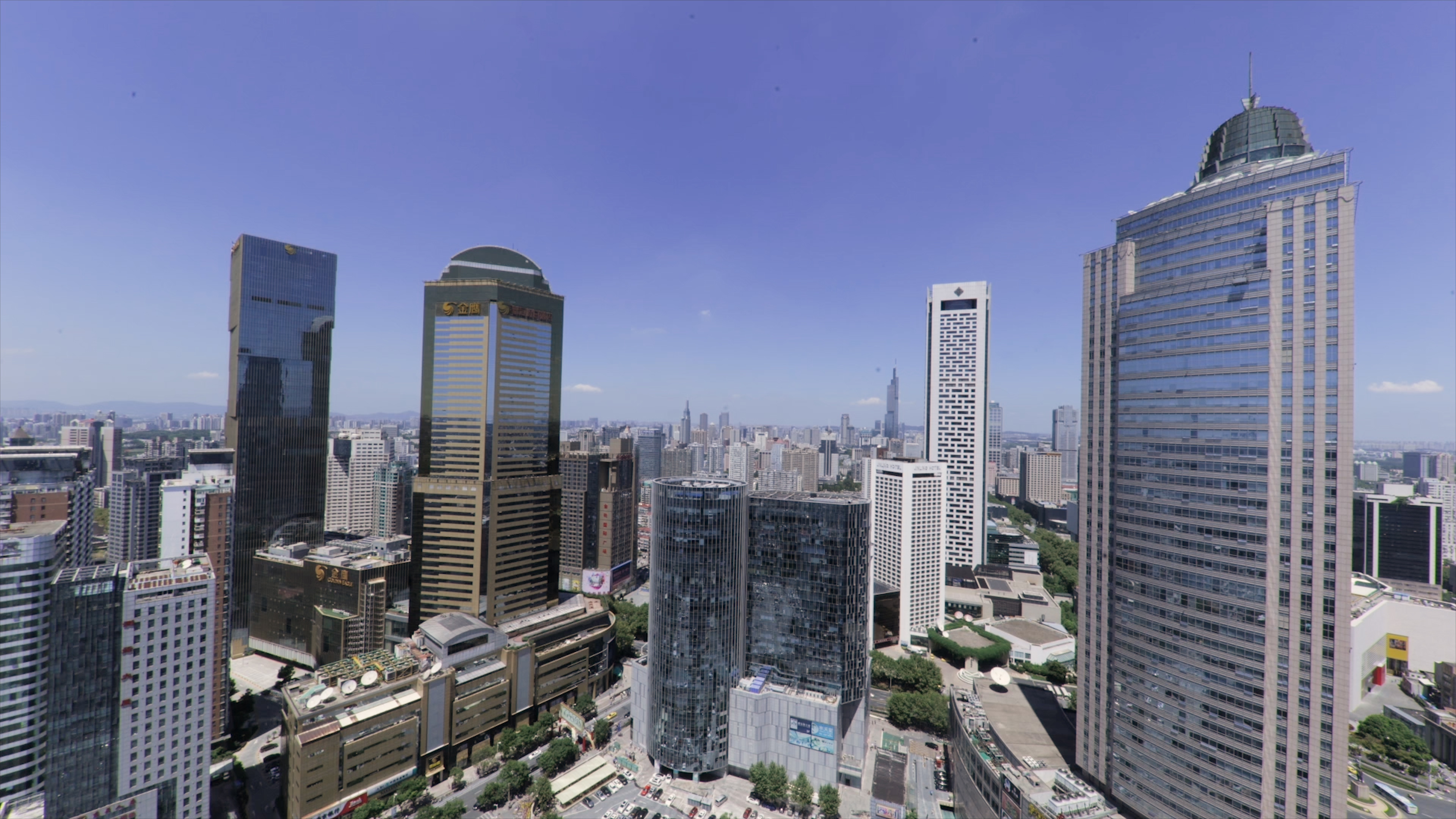 4K实拍延时摄影南京地标新街口商圈视频的预览图