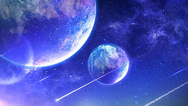 梦幻宇宙星空星球梦幻背景视频模板视频的预览图