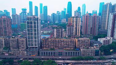 5.4k重庆渝中半岛渝中区城市建筑群房地产楼盘航拍视频的预览图