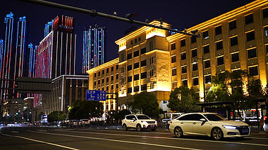 4K武汉城市地标武汉港夜景延时实拍视频视频的预览图