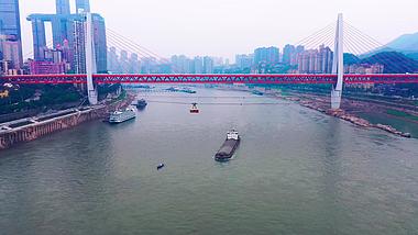4k重庆长江索道重庆旅游观光建筑风光宣传航拍视频的预览图
