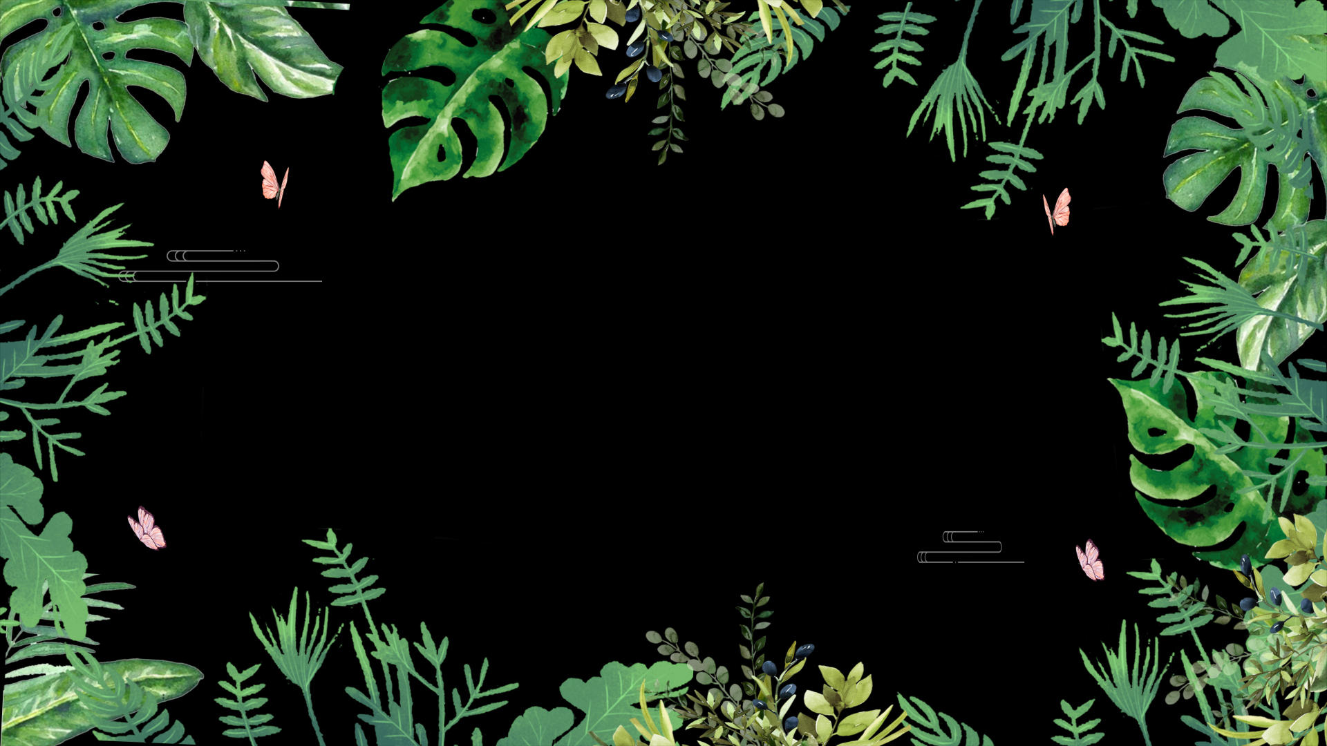 夏天森系植物绿叶小清新视频动态边框mov带通道视频的预览图