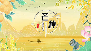 原创中国风二十四节气芒种夏天夏季夏日片头AE视频模板视频的预览图