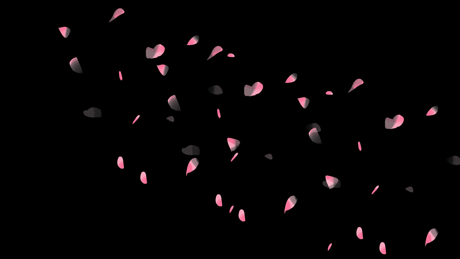 春天桃花花瓣飘落漂浮粉色带通道mov视频动态素材视频的预览图