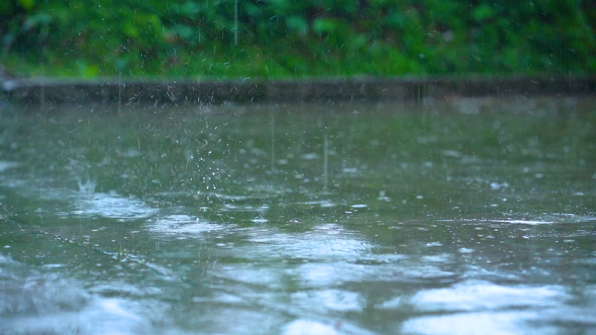 4K实拍倾盆大雨雨滴落下高清升格意境空镜视频的预览图