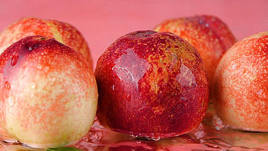 1080升格夏季水果油桃桃子新鲜水果视频的预览图