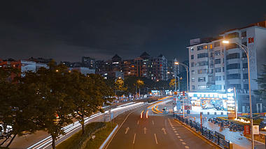 4k广州夜晚实拍车流光轨延时视频的预览图
