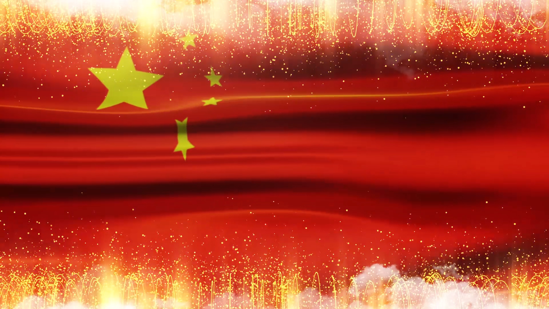 大气金色粒子红旗党政党建建党红色动态视频背景视频视频的预览图