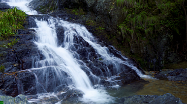 4K实拍夏日流水瀑布自然风景视频视频的预览图