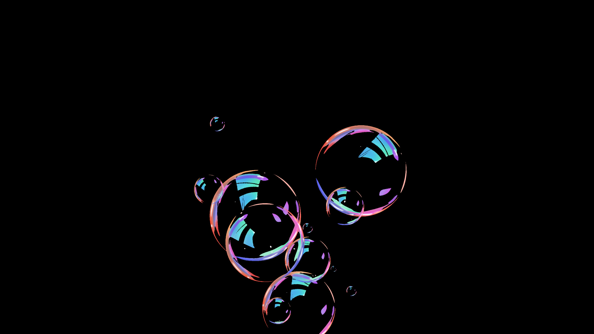 透明彩色肥皂气泡泡泡漂浮上升视频元素视频的预览图