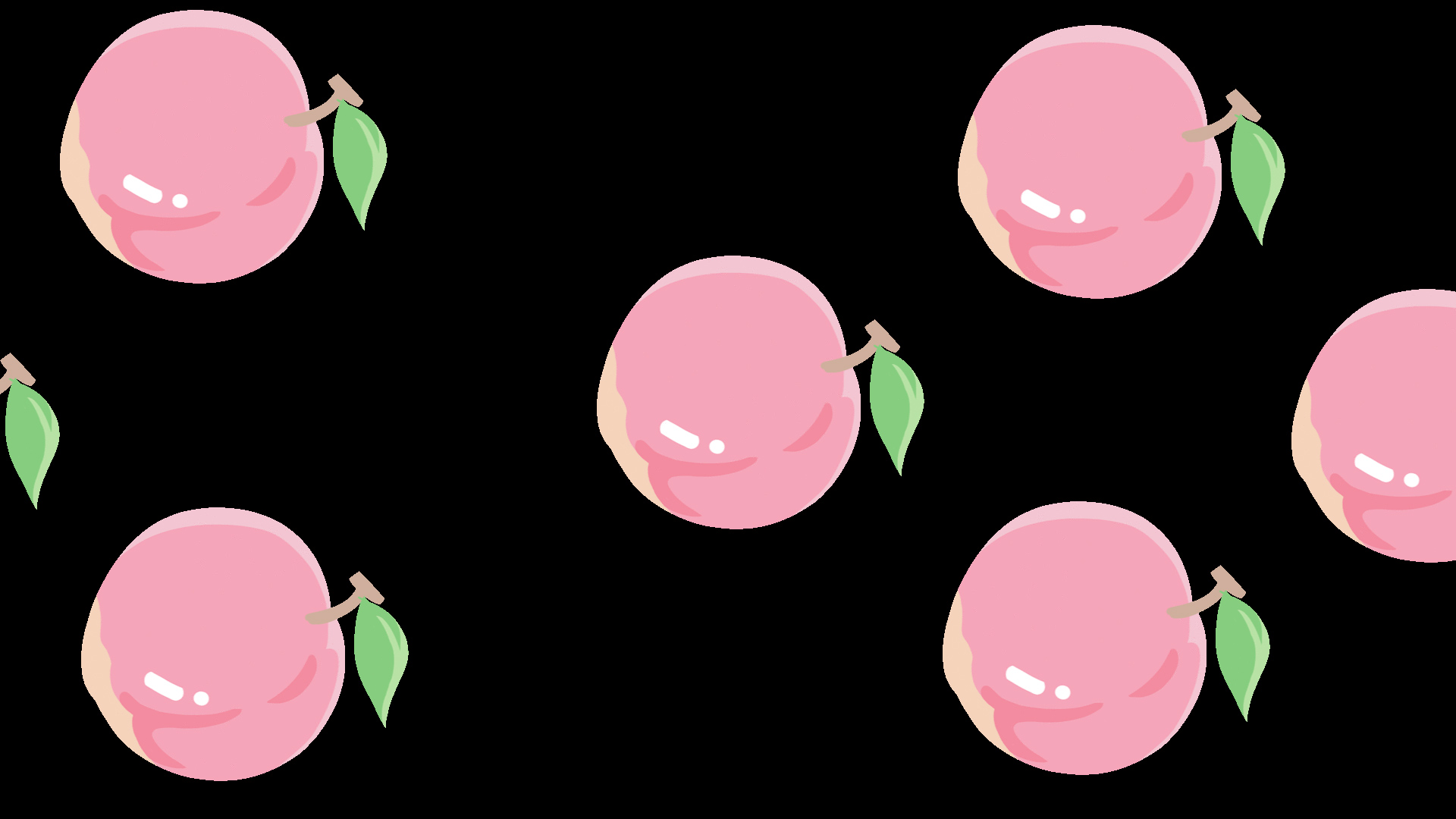 水蜜桃水果底纹可爱少女系粉色视频元素视频的预览图