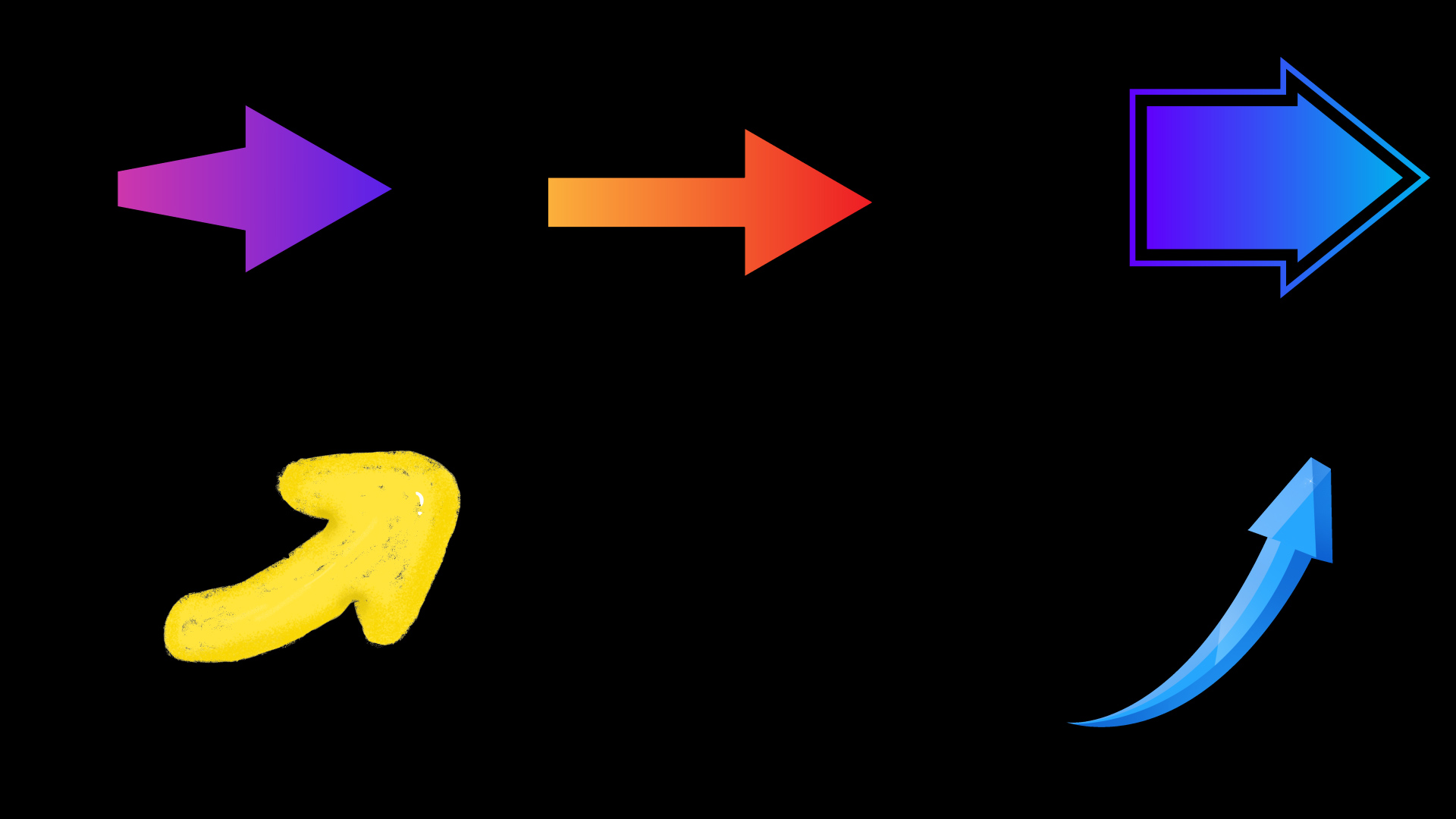 紫色箭头方向符号渐变扩散点击方向指引视频元素视频的预览图