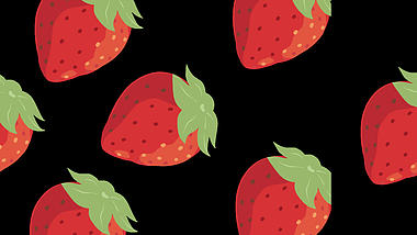 草莓水果底纹可爱少女系红色视频元素视频的预览图