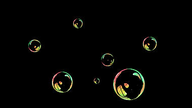 透明彩色肥皂泡泡动图视频元素视频的预览图