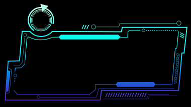 科技科幻游戏边框弹窗渐变框动图视频边框带通道mov视频的预览图