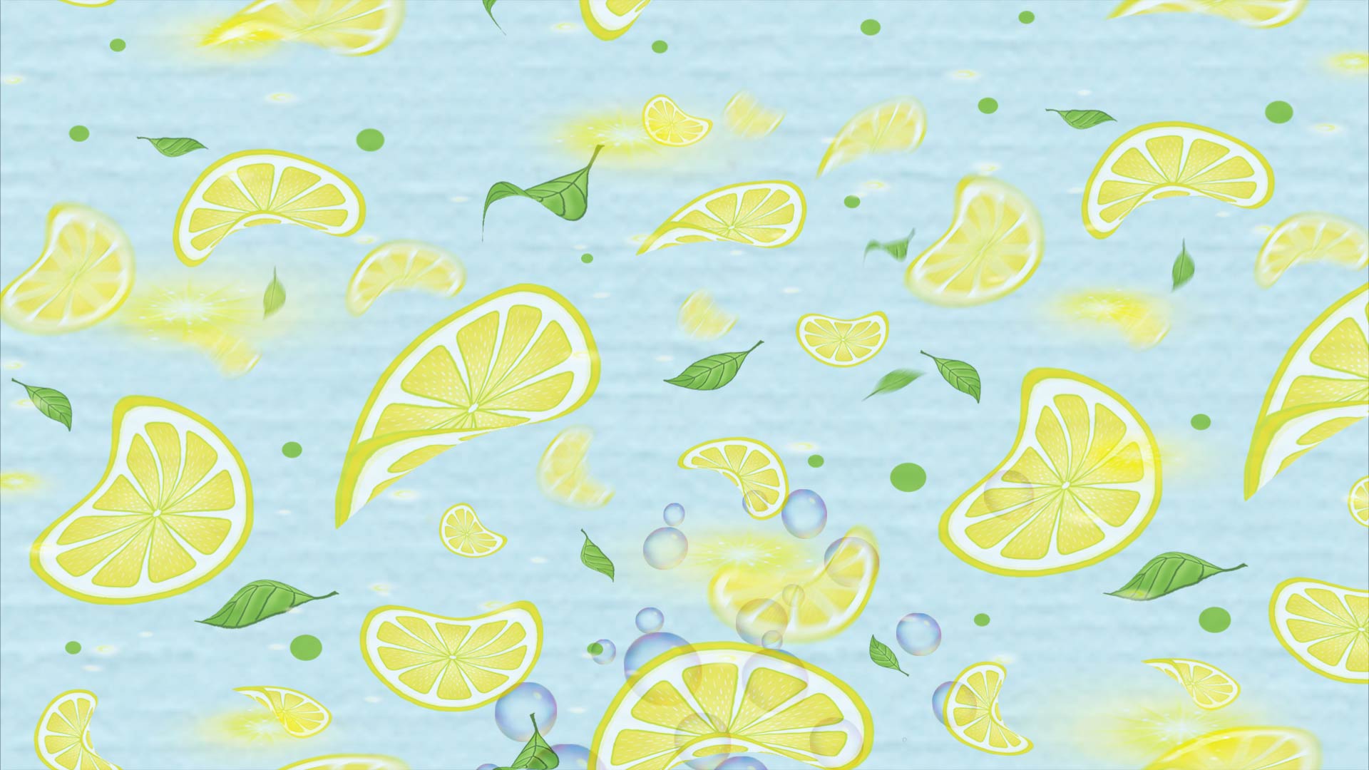 原创夏天柠檬片夏季夏天动态视频背景视频的预览图