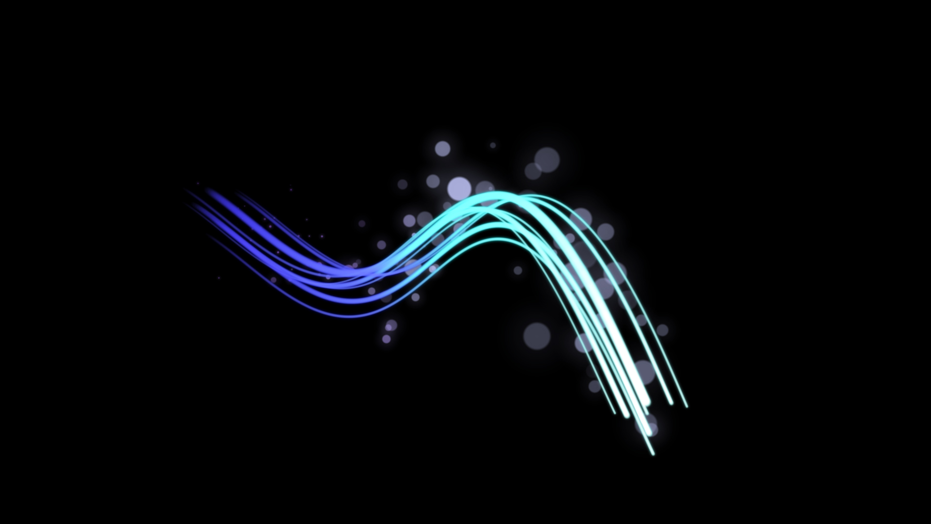 蓝紫色渐变光效光线线条粒子发光特效视频的预览图