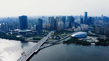 4k航拍沈阳盛京CBD城市建设城市风光视频的预览图
