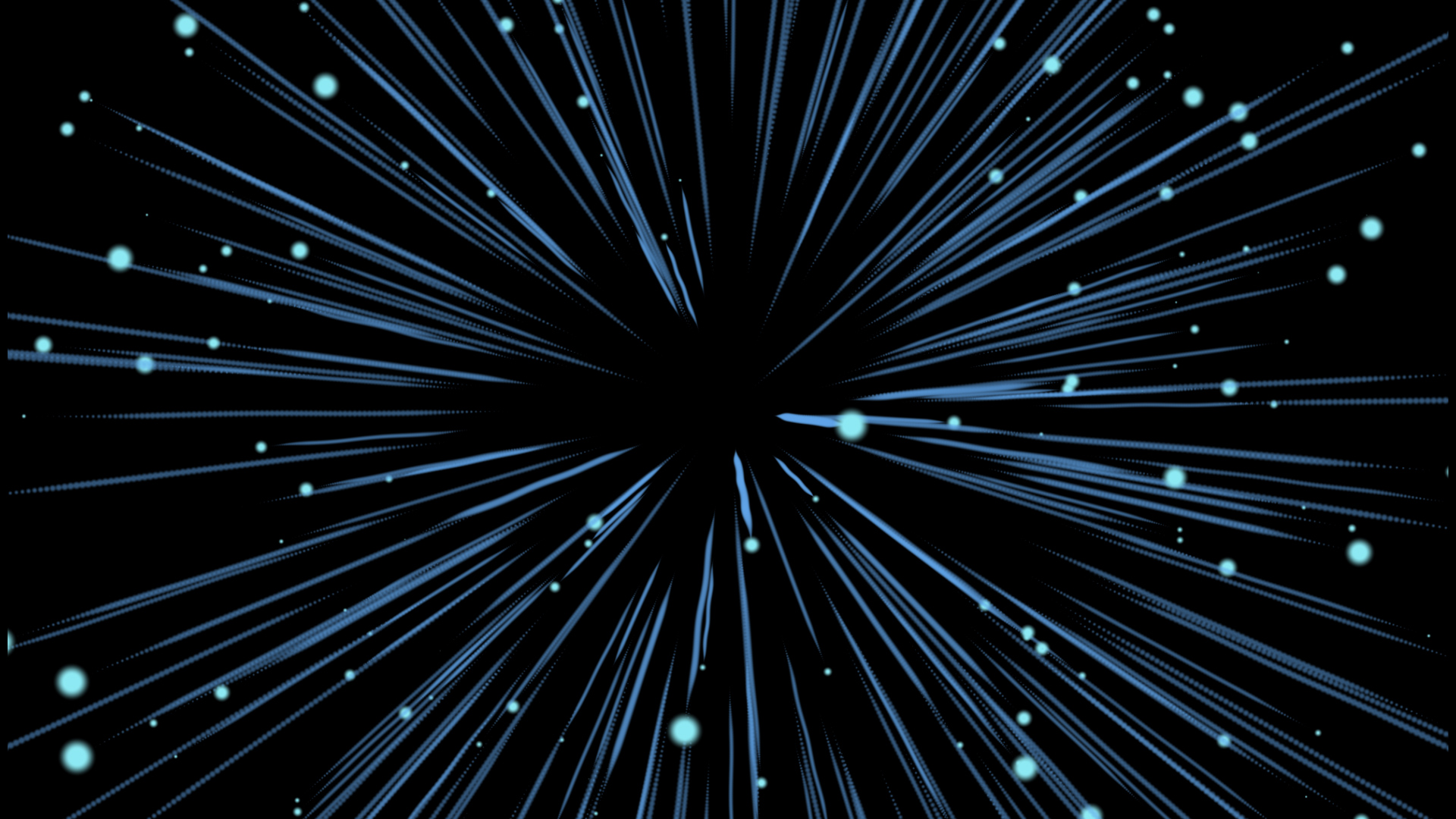 蓝色科技线条光效粒子星空爆炸绽放特效带通道免抠视频素材视频的预览图