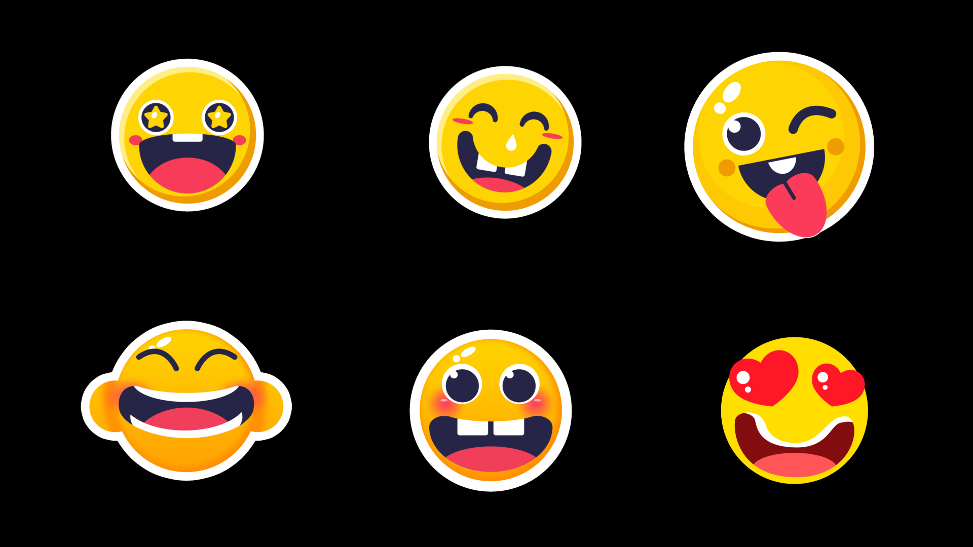 emoji黄脸可爱表情包动态效果视频的预览图