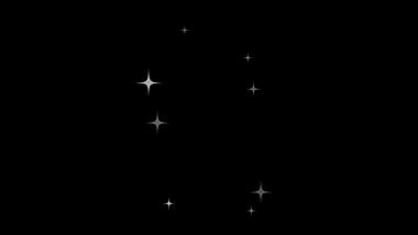 星星星光夜空发光简约白色闪烁视频的预览图