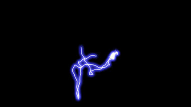蓝色光效闪电打雷雷电特效视频的预览图