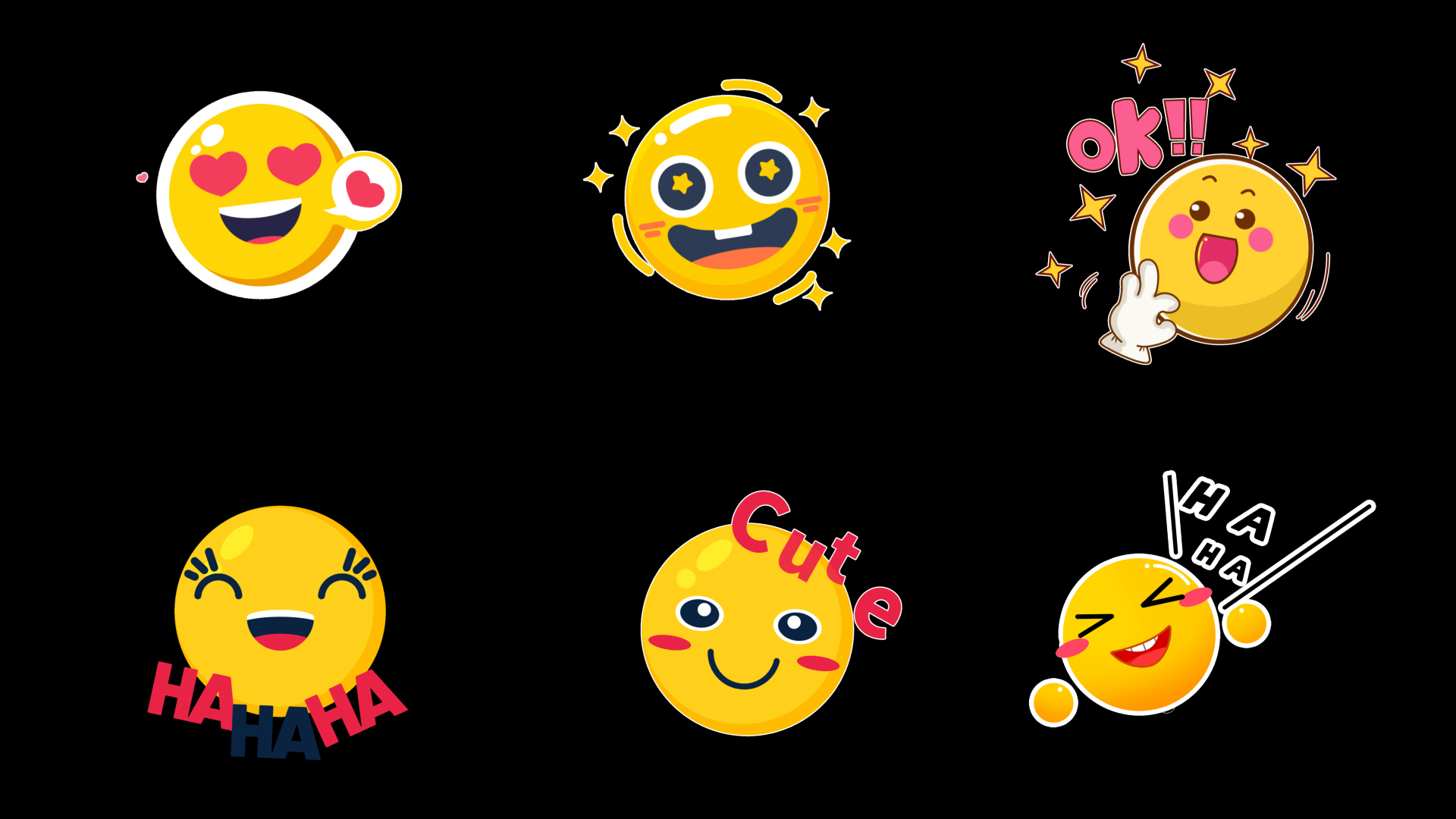 emoji激动开心兴奋动态表情包mov带通道视频元素视频的预览图