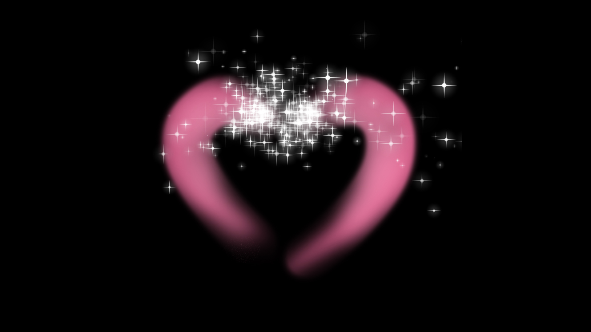 粉色少女爱心心形星星光效特效视频的预览图