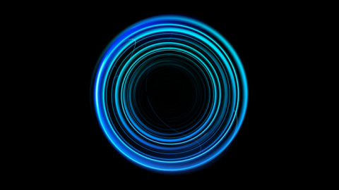 科技动感光环光圈线条蓝色特效视频的预览图