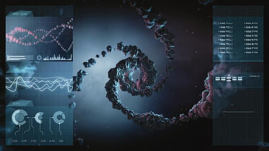 3d科技细菌分子链条视频背景视频的预览图