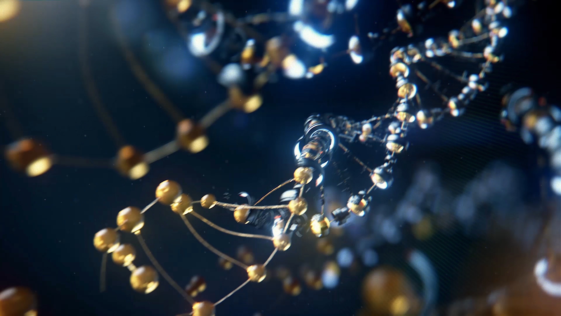 三维分子链细菌病毒3D医学背景素材视频的预览图
