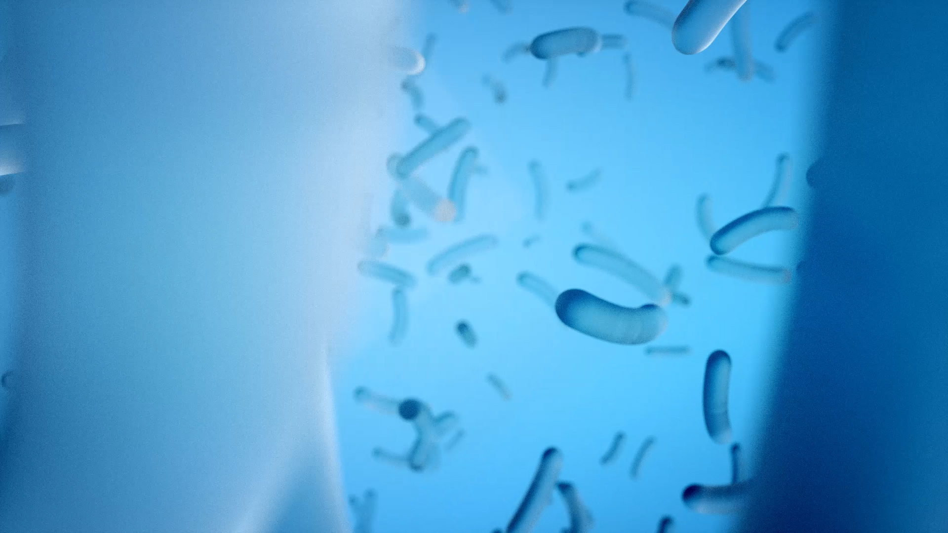 蓝色医学病毒细菌元素视频背景视频的预览图