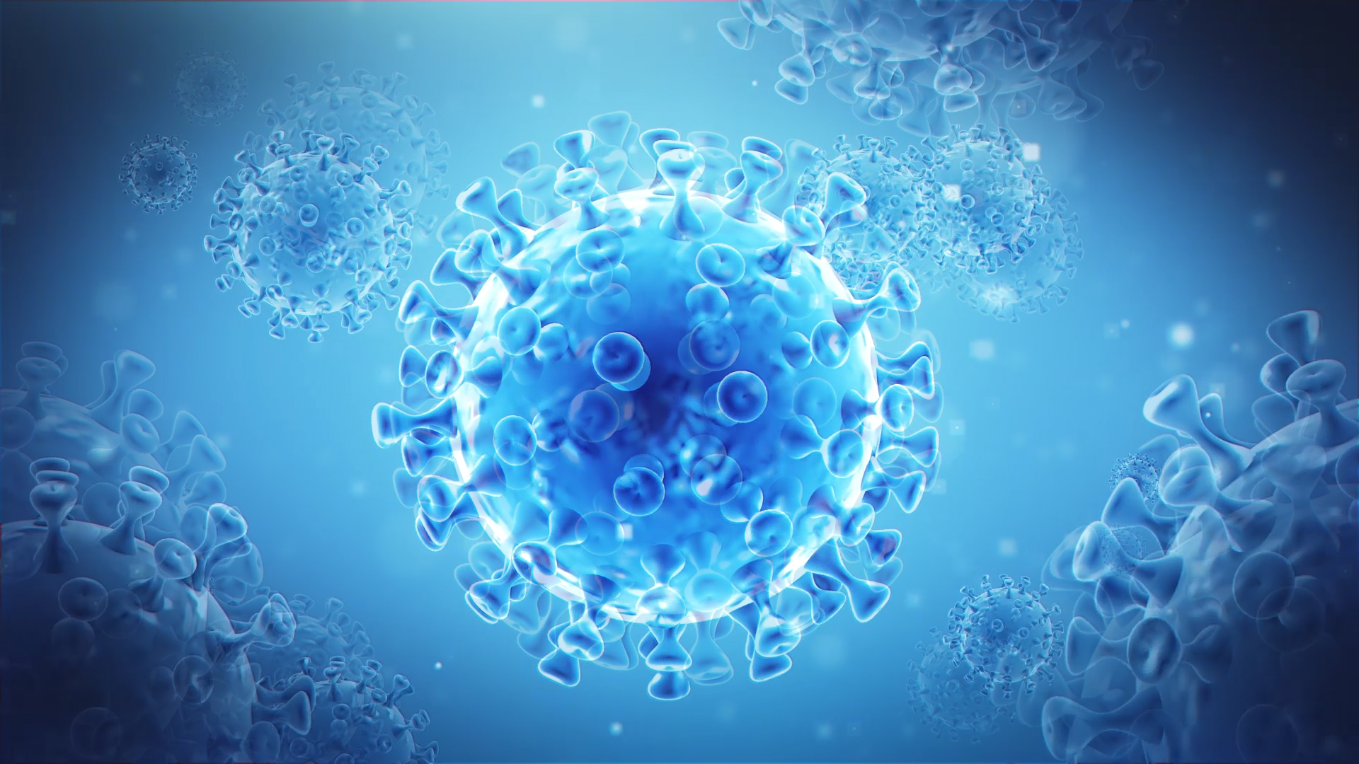 蓝色医疗科技化学细菌素材视频视频的预览图